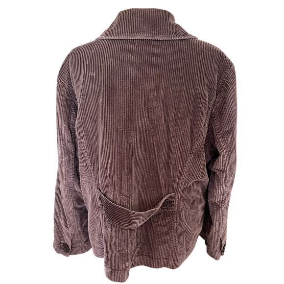 JJill Womens Jacket Removable Quilted Liner Brown Floral Size Large - Picture 2 of 7